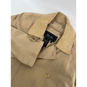 VTG Terry Lewis Classic Luxuries Suede Leather NWT Trench Coat Women's Size Med